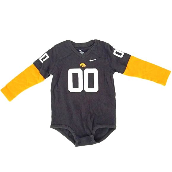 Nike Other - Nike Iowa Hawkeyes Baby Jersey Bodysuit 24M Black Gold Football